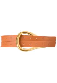 horseshoe buckle double strap belt