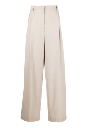 Botter pleated cotton trousers - Neutrals