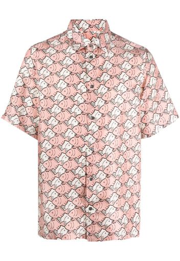 Botter dolphin-print silk shirt - Pink