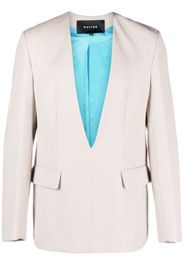 Botter plunging V-neck wool blazer - Neutrals