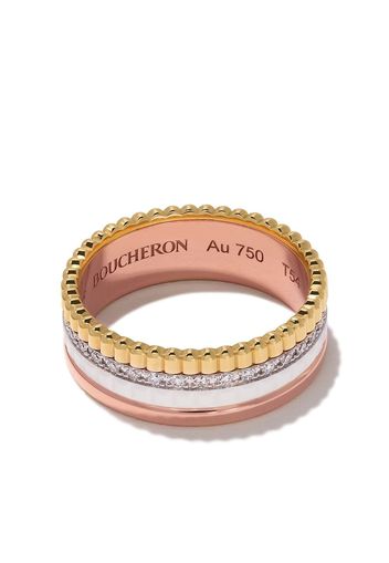 Boucheron 18kt rose, white and yellow gold Diamond Quatre White small ring - 3G