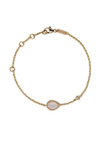 Boucheron 18kt yellow gold Serpent Bohème diamond and mother-of-pearl XS motif bracelet - Yg