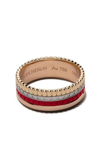 Boucheron 18kt gold Quatre Red diamond ring - 3G