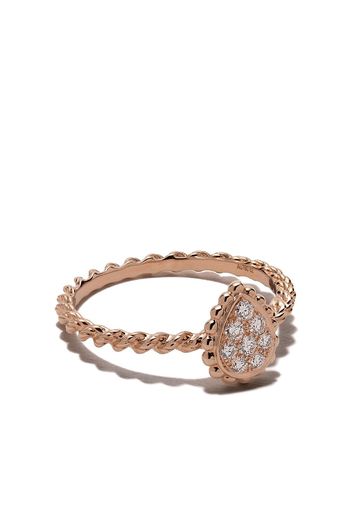 Boucheron 18kt rose gold Diamond Serpent Bohème XS ring - Pg