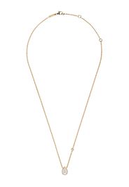 Boucheron 18kt yellow gold Serpent Bohème mother-of-pearl teardrop and diamond XS motif pendant necklace - Yg