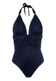 Brigitte deep v-neck swimsuit - Blue