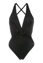 Brigitte halterneck swimsuit - Black