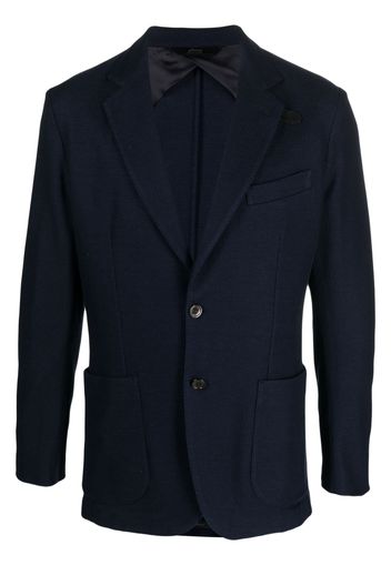 Brioni single-breasted knitted blazer - Blue