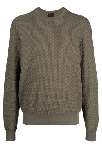 Brioni crew-neck long-sleeve jumper - Green