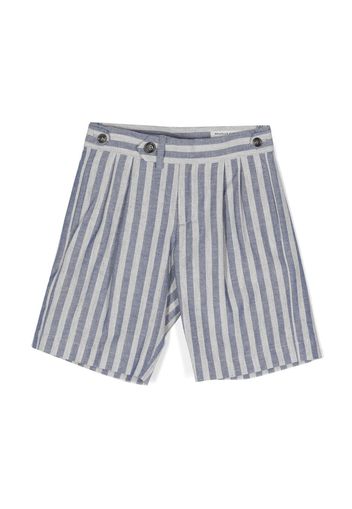 Brunello Cucinelli Kids striped cotton shorts - Blue