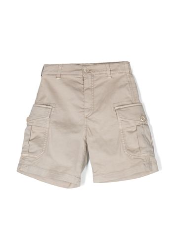 Brunello Cucinelli Kids cargo-pocket bermuda shorts - Neutrals