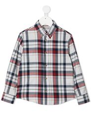 plaid-print button-down shirt