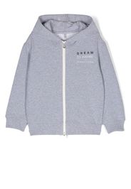 Brunello Cucinelli Kids Dream To Inspire print hooded jacket - Grey