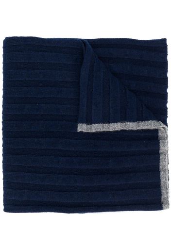 Brunello Cucinelli wide rib scarf - Blue