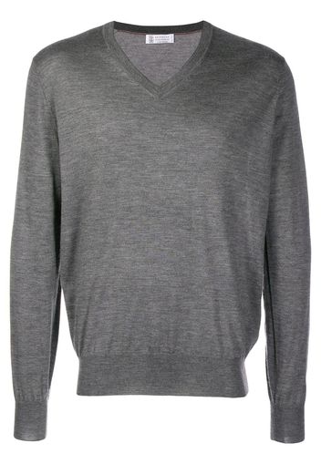 Brunello Cucinelli v-neck knit sweater - Grey