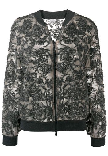 Dazzling Floral bomber jacket