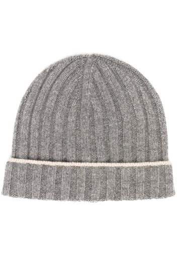 cashmere two-tone beanie