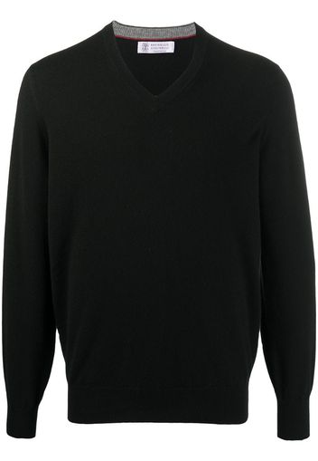 V-neck cashmere jumper