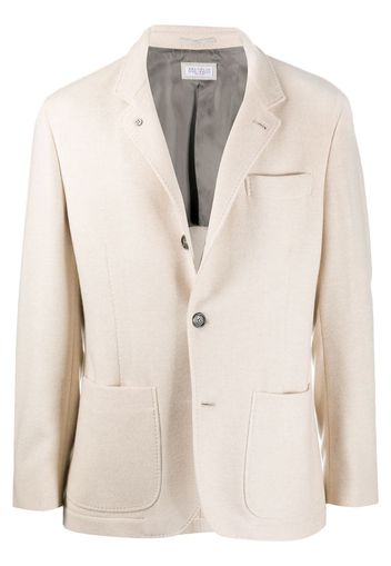 single-breasted cashmere blazer