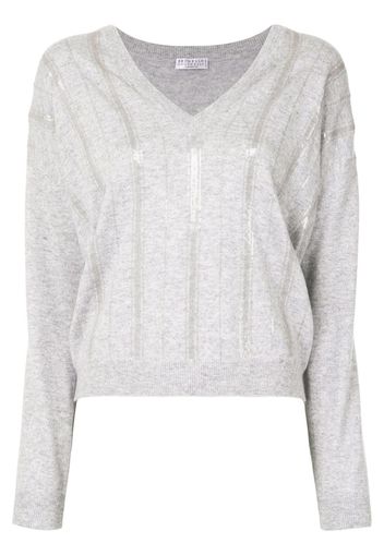 sequin embellished cashmere jumper