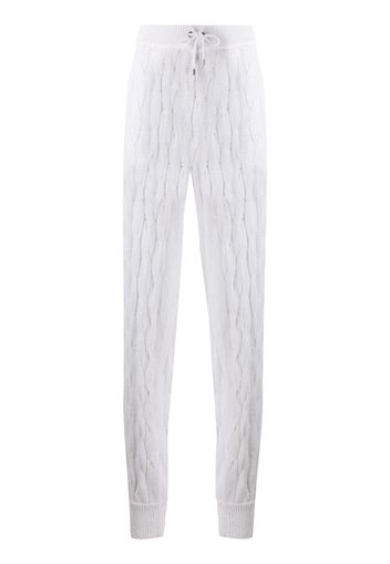 cable knit trousers