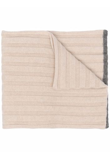 Brunello Cucinelli ribbed knit scarf - Neutrals