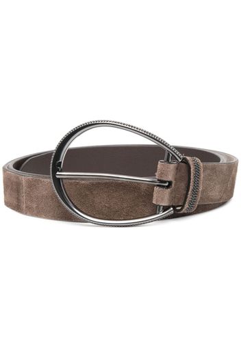 Brunello Cucinelli suede buckle belt - Brown