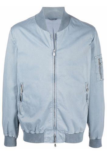 Brunello Cucinelli zip-pocket bomber jacket - Blue