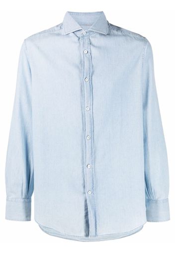 Brunello Cucinelli spread-collar shirt - Blue