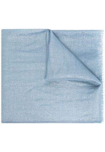 Brunello Cucinelli metallic cashmere-blend scarf - Blue