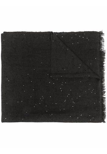 Brunello Cucinelli sequin-embellished scarf - Black