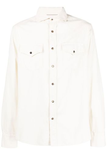 Brunello Cucinelli western-style cotton shirt - White