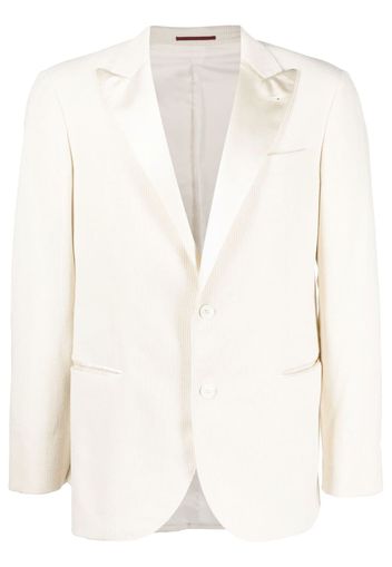 Brunello Cucinelli silk-lapel single-breasted blazer - White