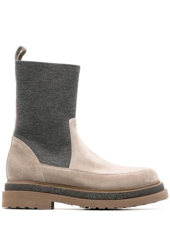 Brunello Cucinelli suede Chelsea boots - Neutrals