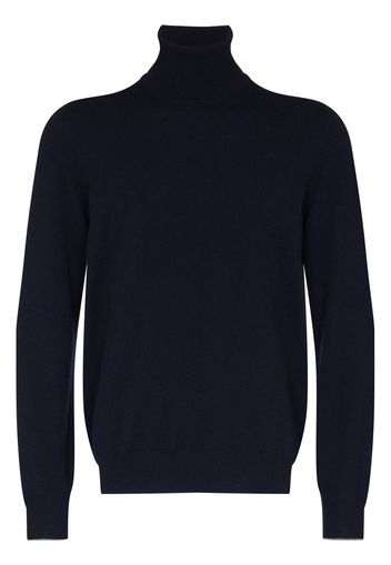 Brunello Cucinelli roll neck cashmere jumper - Blue