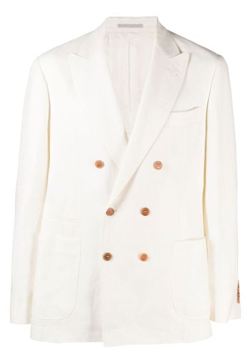 Brunello Cucinelli double-breasted tailored blazer - White