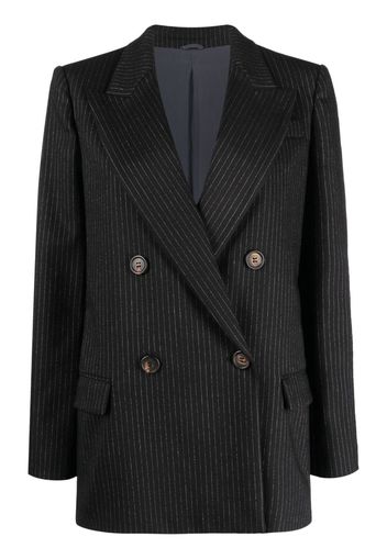 Brunello Cucinelli double-breasted wool blazer - Black