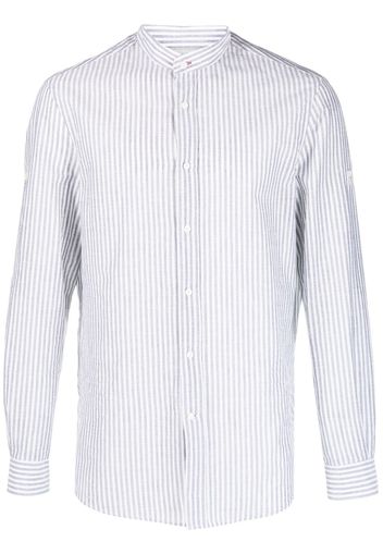 Brunello Cucinelli long-sleeve striped buttoned shirt - White