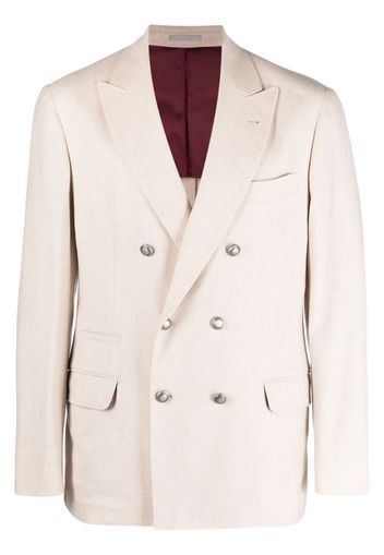 Brunello Cucinelli double-breasted cashmere blazer - Neutrals