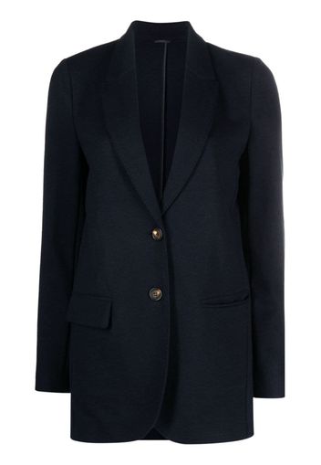 Brunello Cucinelli cashmere single-breasted blazer - Blue