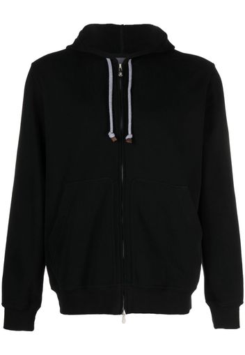 Brunello Cucinelli zip-up cotton hoodie - Black