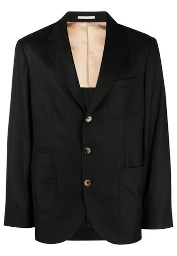 Brunello Cucinelli single-breasted wool blazer - Black