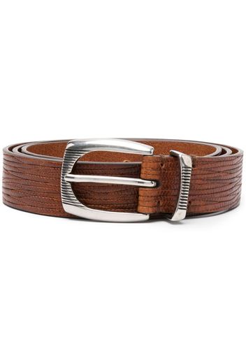 Brunello Cucinelli ardillon-buckle leather belt - Brown