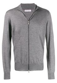 Brunello Cucinelli zip-up knit sweater - Grey