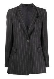 pinstripe wool blazer