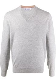 v-neck long-sleeved jumper