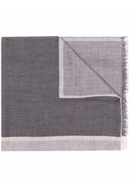 Brunello Cucinelli colour-block cashmere scarf - Grey