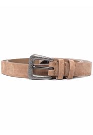 Brunello Cucinelli leather buckle belt - Neutrals