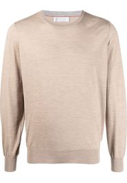 Brunello Cucinelli fine-knit crew-neck jumper - Neutrals