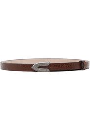 Brunello Cucinelli thin buckle belt - Brown